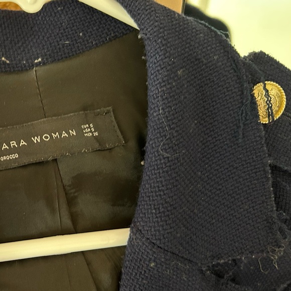 Zara navy blazer with gold buttons - Picture 2 of 4